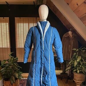 Vintage Long Puffer Jacket Down Feather